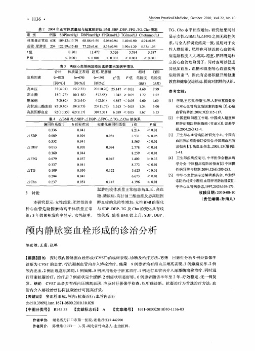 颅内静脉窦血栓形成的诊治分析