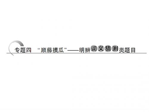 【创新设计】2015高考英语(湖南专用)大二轮阅读理解专题课件4-4