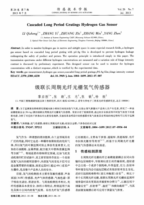 级联长周期光纤光栅氢气传感器