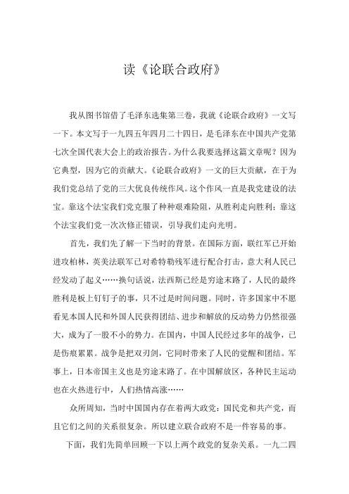 论联合政府
