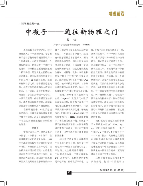 中微子——通往新物理之门