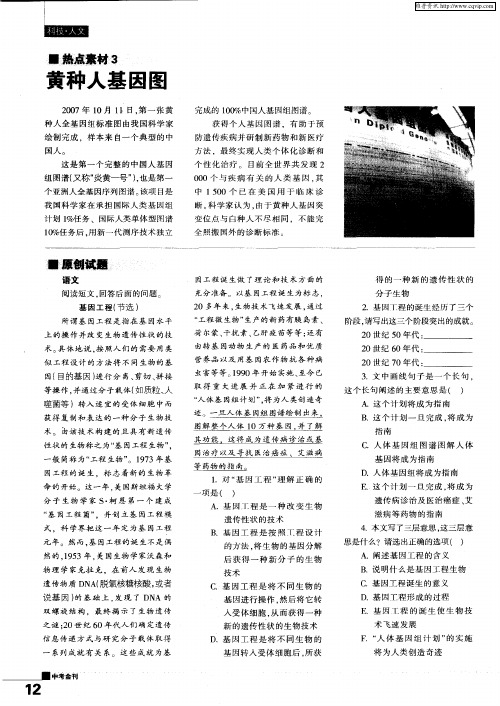 黄种人基因图