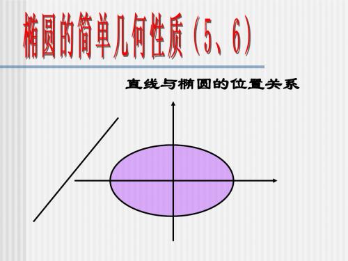 5.直线与椭圆的位置关系PPt