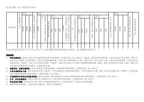 在校生学习成果表