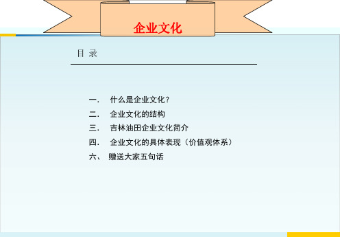 某油田企业文化概述模板ppt