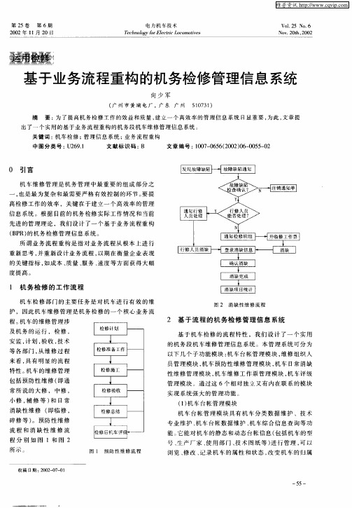 基于业务流程重构的机务检修管理信息系统