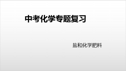 中考化学复习-盐、化肥 PPT优秀课件
