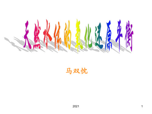 5天然水体中的氧化还原平衡PPT课件