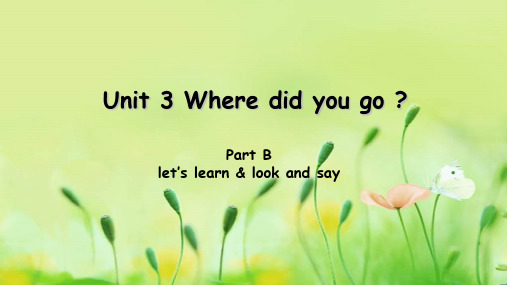 pep(人教)六年级英语下册 unit 3 part B 第1课时-优质课件.ppt