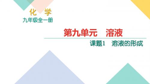 人教版九年级化学全册9.1《溶液的形成》习题课件 (共12张PPT)