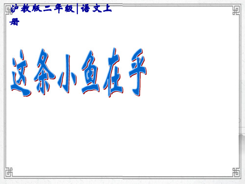 (沪教版)二年级语文上册省优获奖课件 这条小鱼在乎 1