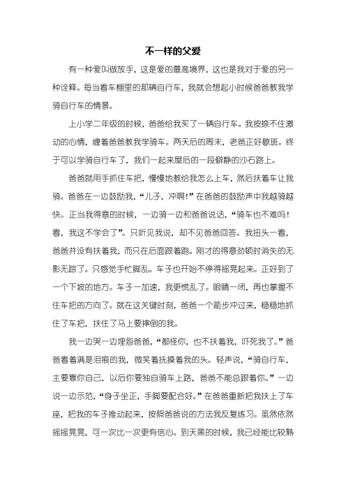 六年级作文：不一样的父爱作文600字