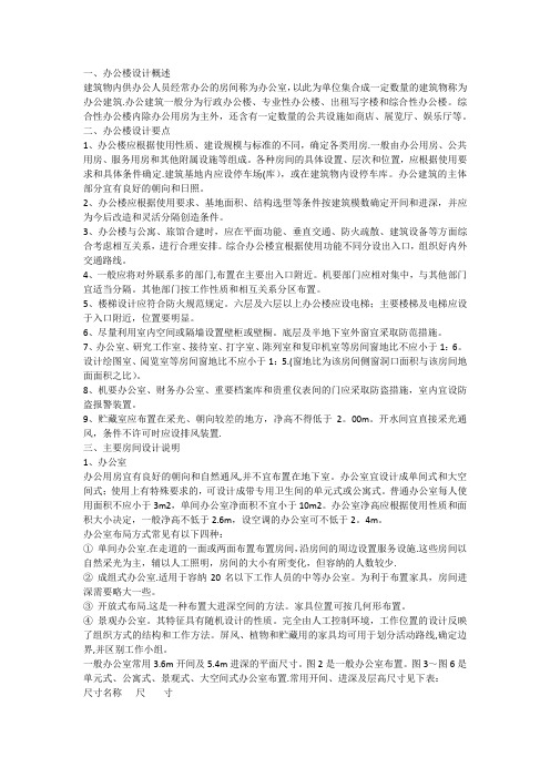 办公楼设计规范及要求