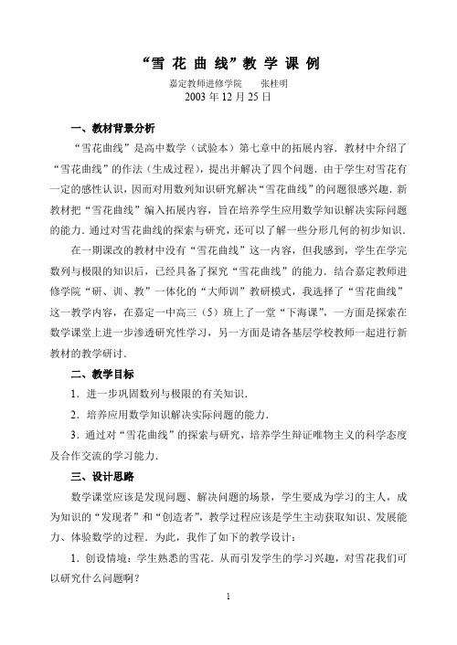 雪花曲线教学课例资料