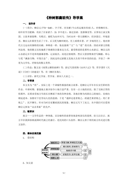 《种树郭橐驼传》导学案doc