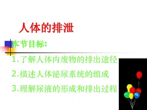 【初中生物】人体的排泄ppt
