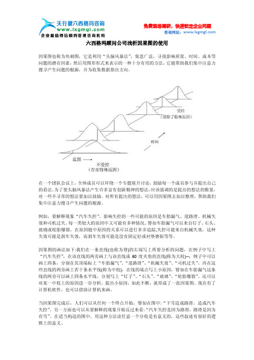 六西格玛顾问公司浅析因果图的使用