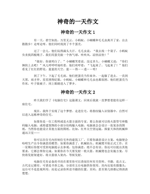 神奇的一天作文-2