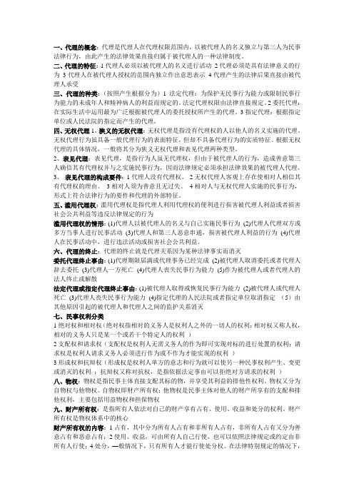 经济法考试重点