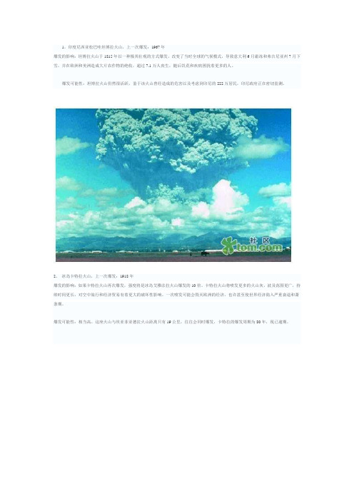 全球6大火山