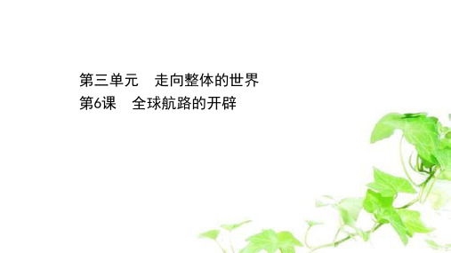 (新教材)2020-2021学年高中部编版历史必修下册课件：第三单元 第6课 全球航路的开辟 