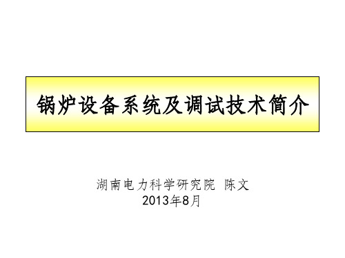 锅炉调试系统及程序简介