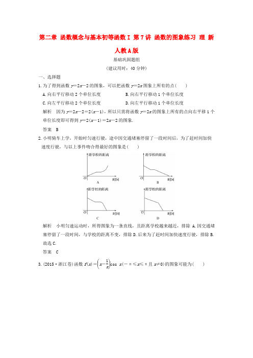 2018版高考数学一轮复习第二章函数概念与基本初等函数I第7讲函数的图象练习理新人教A版