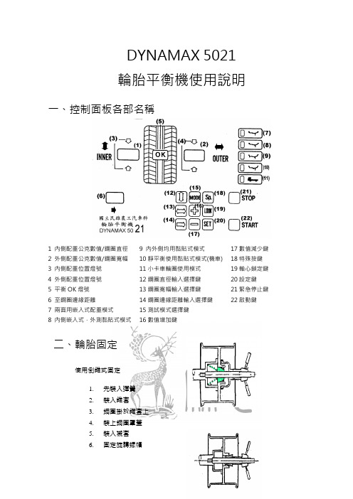 轮胎平衡机使用说明