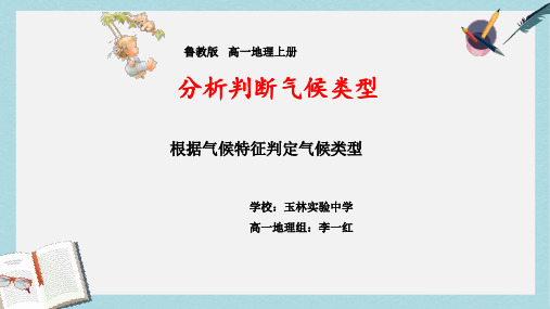 2019-2020年鲁教版高中地理必修一第二单元《单元活动--分析判断气候类型》课件(共20张PPT)