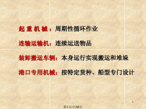 港口机械港口机械绪论PPT课件