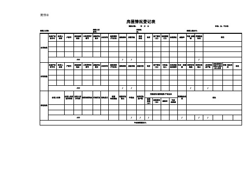 房屋情况登记表