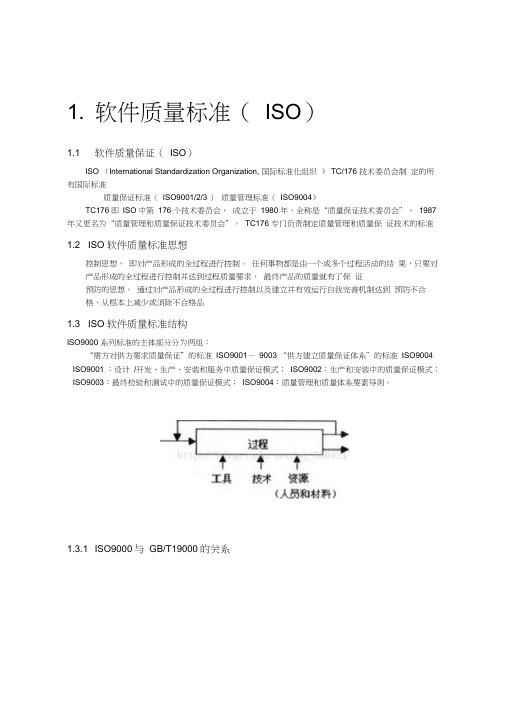 软件质量标准及测试依据和规范