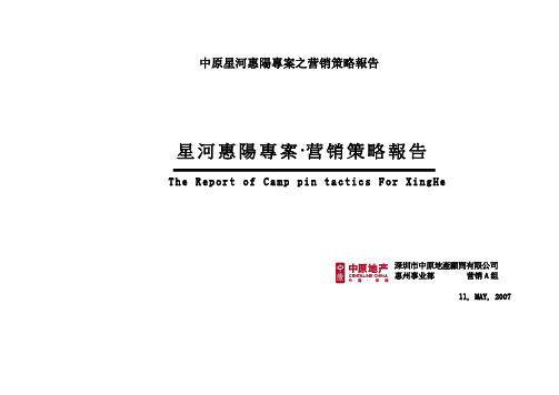 中原星河惠阳专案之营销策略报告