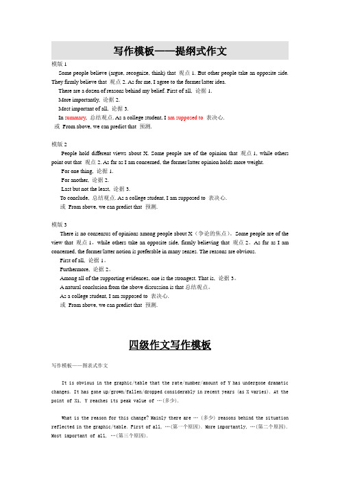 英语作文写作方法及模板