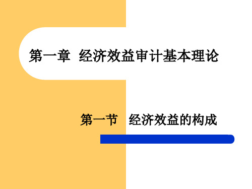 经济效益审计课件