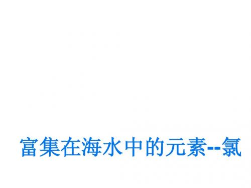 富集在海上中的元素———氯的PPT课件