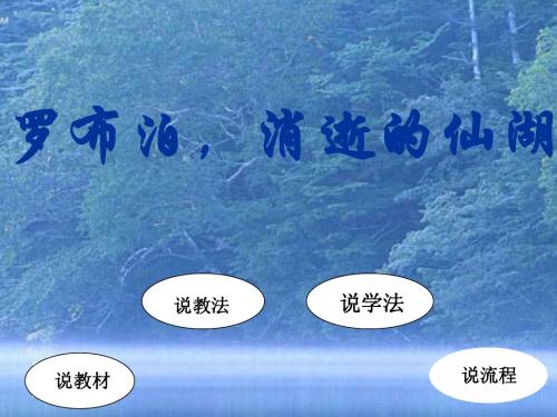 《罗布泊_消逝的仙湖》说课课件