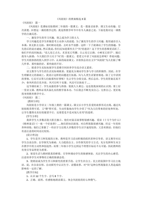 《风娃娃》的教案精选3篇