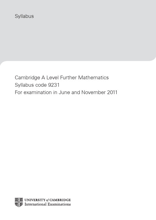 Mathematics - Further (9231) _y11_sy