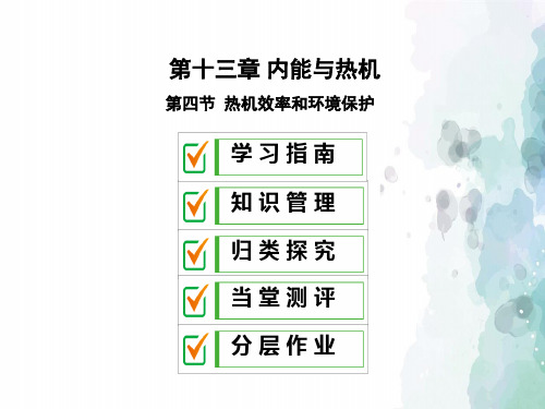 沪科版-物理-九年级全一册课件13.4热机效率和环境保护