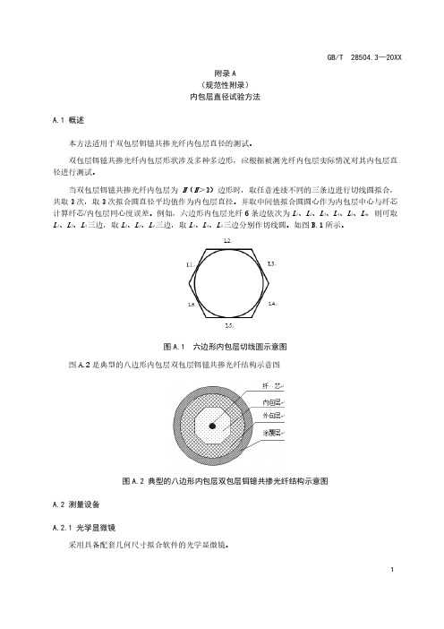 双包层铒镱共掺光纤纤芯吸收系数、内包层直径试、包层泵浦吸收系数试验方法