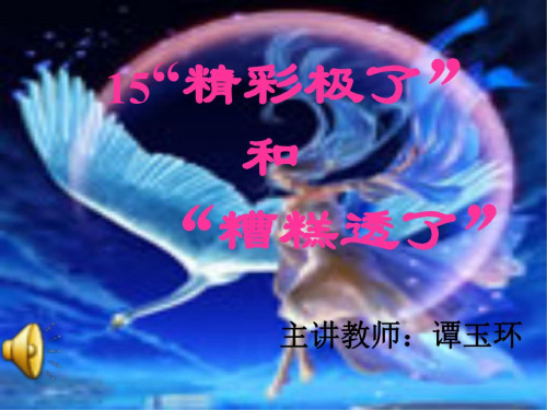 苏教版小学六年级语文“精彩极了”和糟糕透了