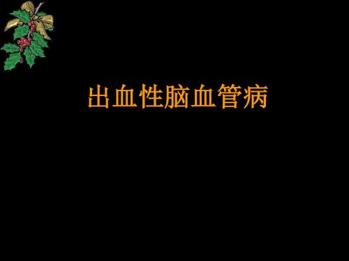出血性脑血管病课件