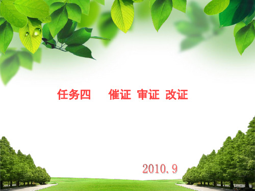 任务四 催证 审证 改证