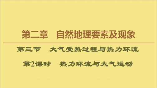 高中地理第2章自然地理要素及现象第3节大气受热过程与热力环流第2课时热力环流与大气运动课件中图版必修1