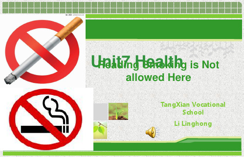 语文版中职英语(基础模块-下册)Unit-7《Health》ppt课件3