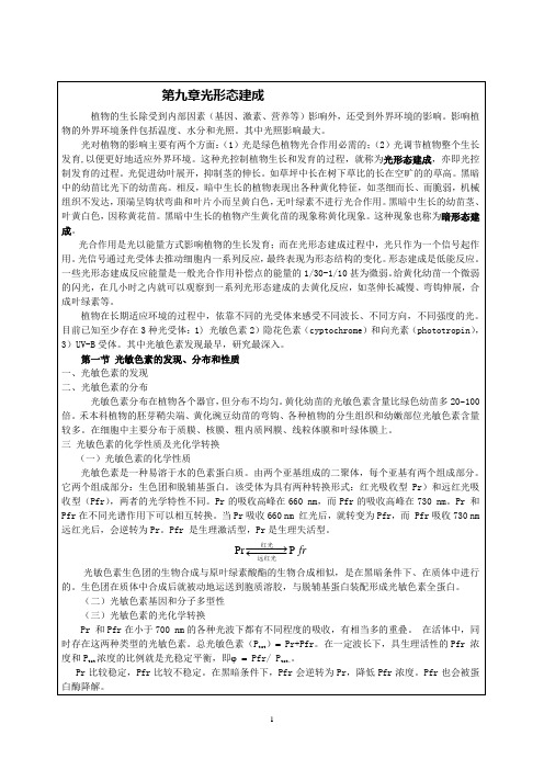 植物生理学课程教案