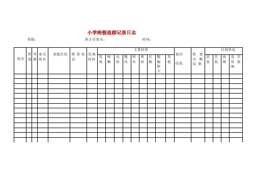 学校传染病防控相关表格.doc