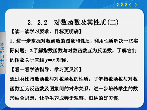高中数学2.2.2 对数函数及其性质(一)优秀课件
