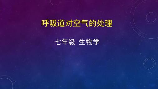 3.1呼吸道对空气的处理-天津市2020年空中课堂人教版七年级生物下册课件(共42张PPT)